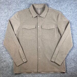 Lululemon Shirt Jacket Mens XL Brown Gridliner Fleece Overshirt Shacket LM3DTBS